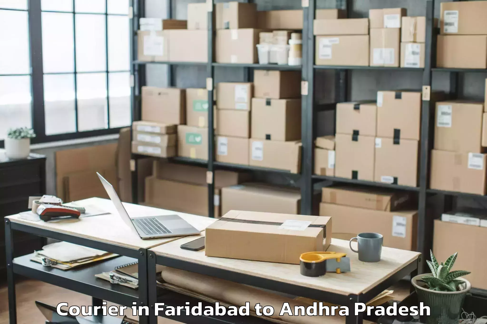 Easy Faridabad to Madugula Courier Booking